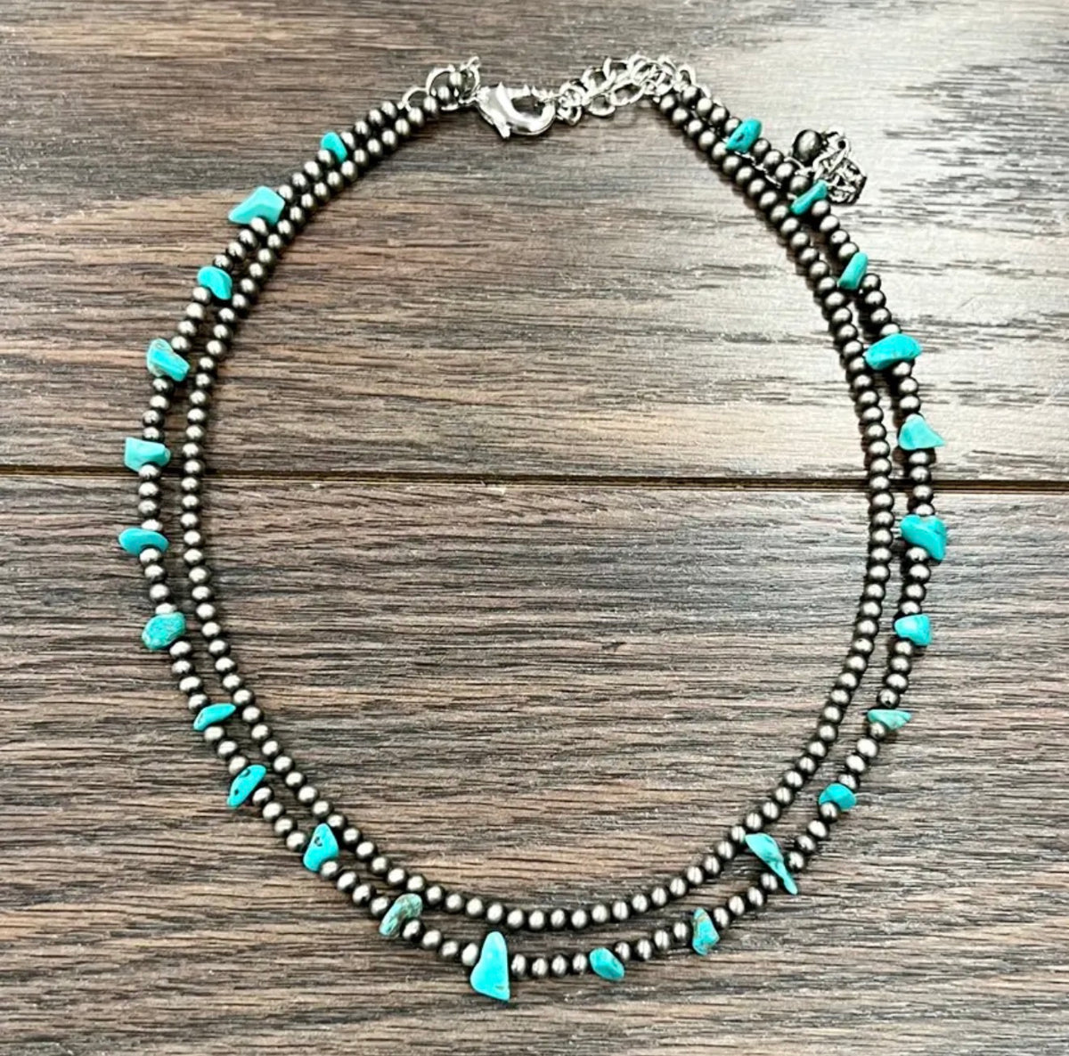 16” 2 strand necklace with Turquoise