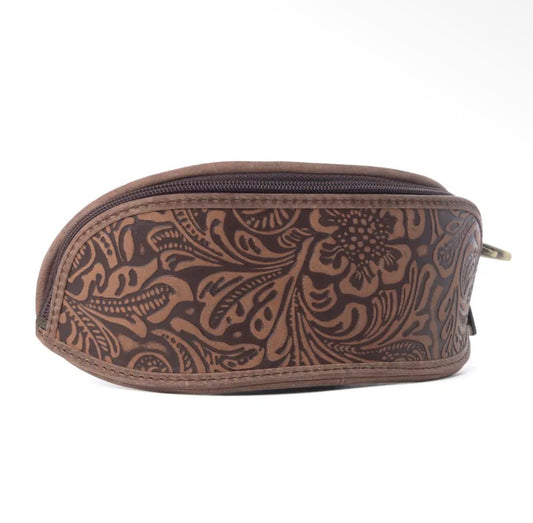 Embossed Leather Sunglass Case