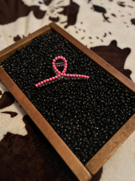 Pink Faux Hair Clip